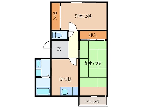 津新町駅 徒歩30分 4階の物件間取画像